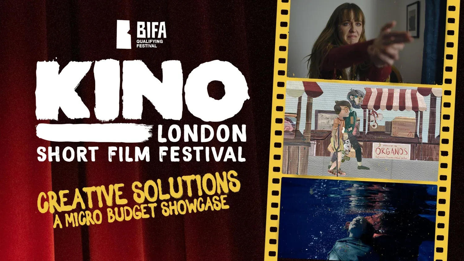 Film stills from Kino London Short Film Festival’s Creative Solutions micro-budget showcase