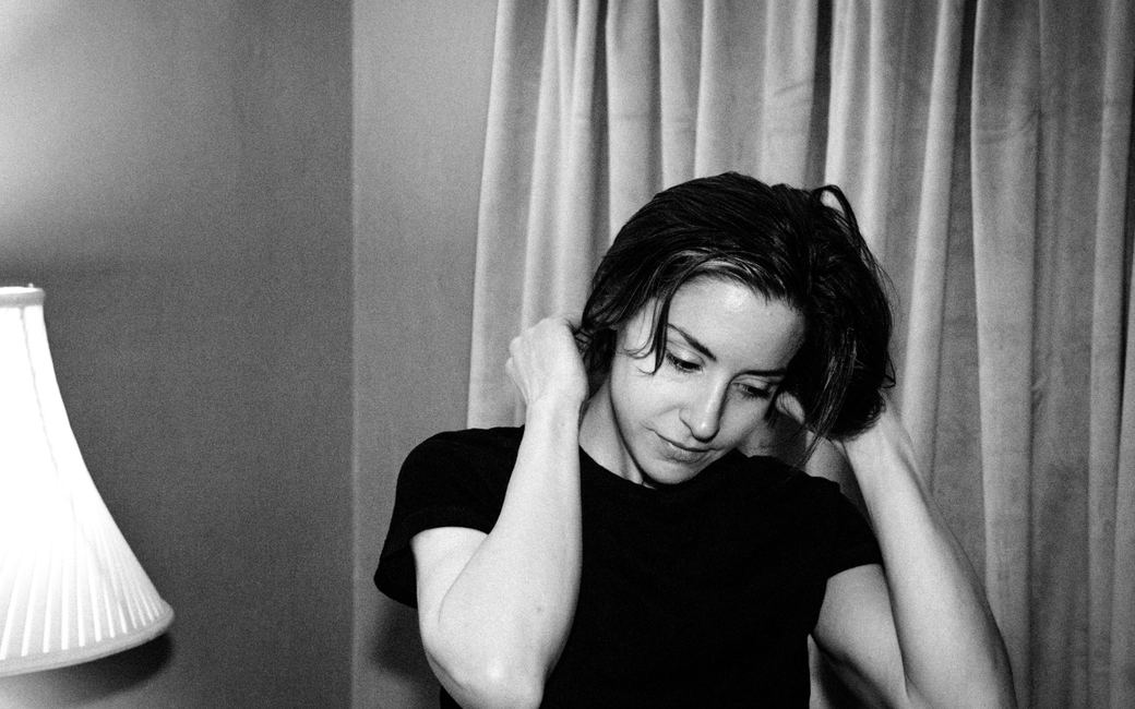 Laura Stevenson in a black-and-white portrait